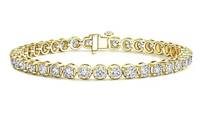 18k Gold 5 Carat GIA Certified Diamond Bracelet
